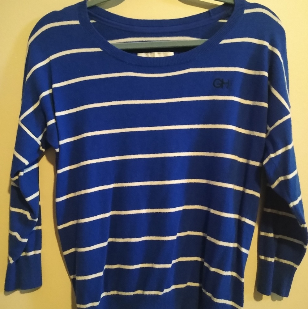 Blue and White Striped Gilly Hicks Sweater